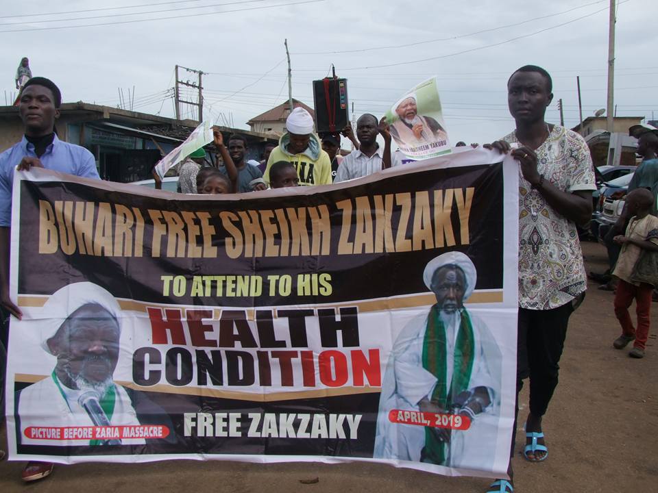  free zakzaky protest in JOS on mon 8th july 2019